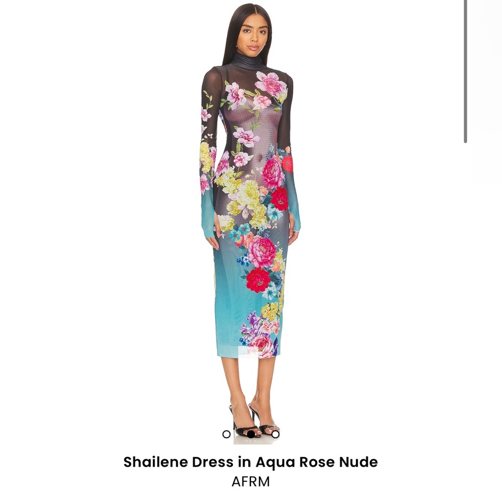 Used once good condition Shailene Dress in Aqua Rose Nude